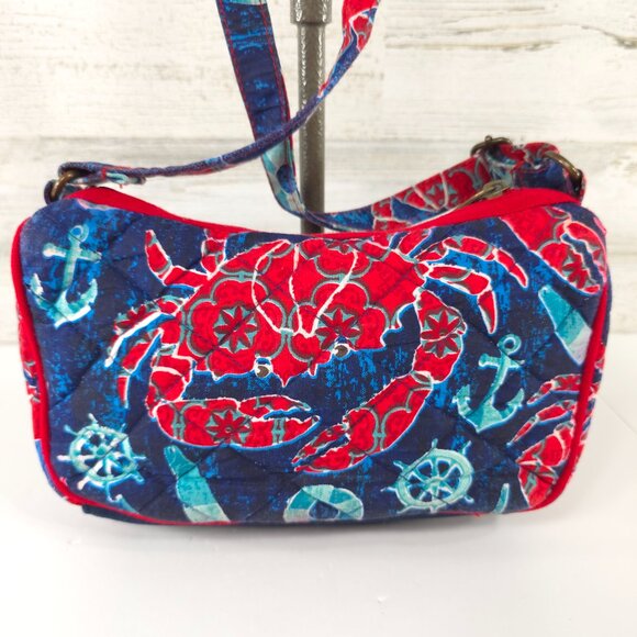 Paul Brent Crossbody Quilted Coastal Anchor Nautical Beachy Crossbody Purse Bag - Picture 3 of 16